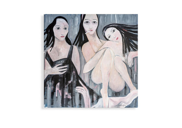 Artistic Portrait of Three Women Canva