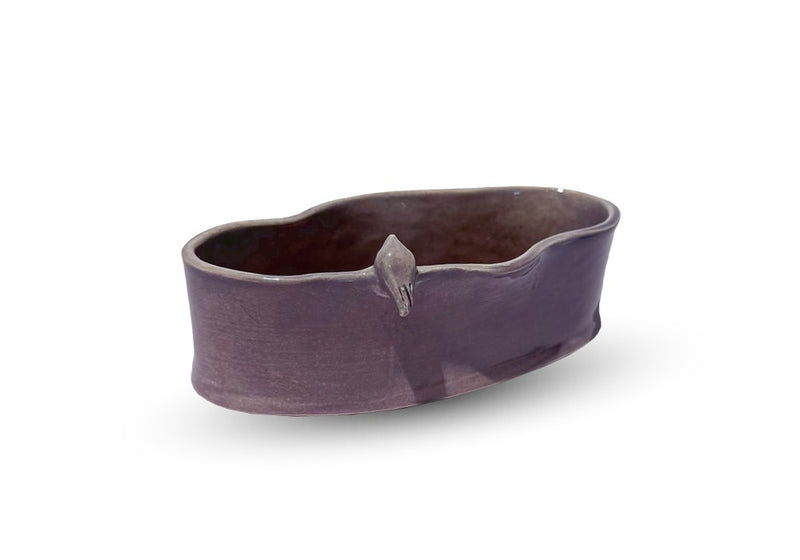 Oval Bird Bowl - Purple