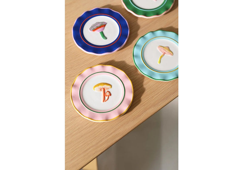 Magic mushroom plate set of 4 by &k levering