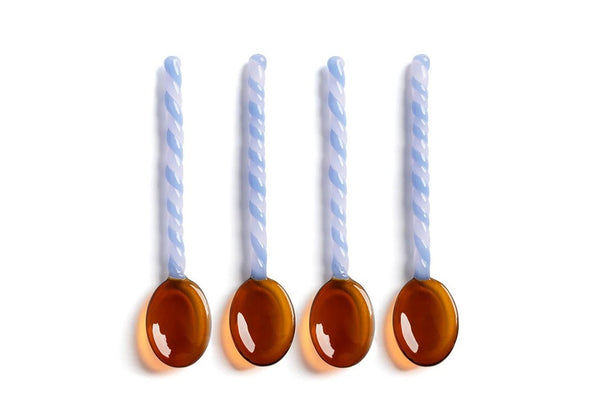 Spoon duet amber set of 4 by &k Levering