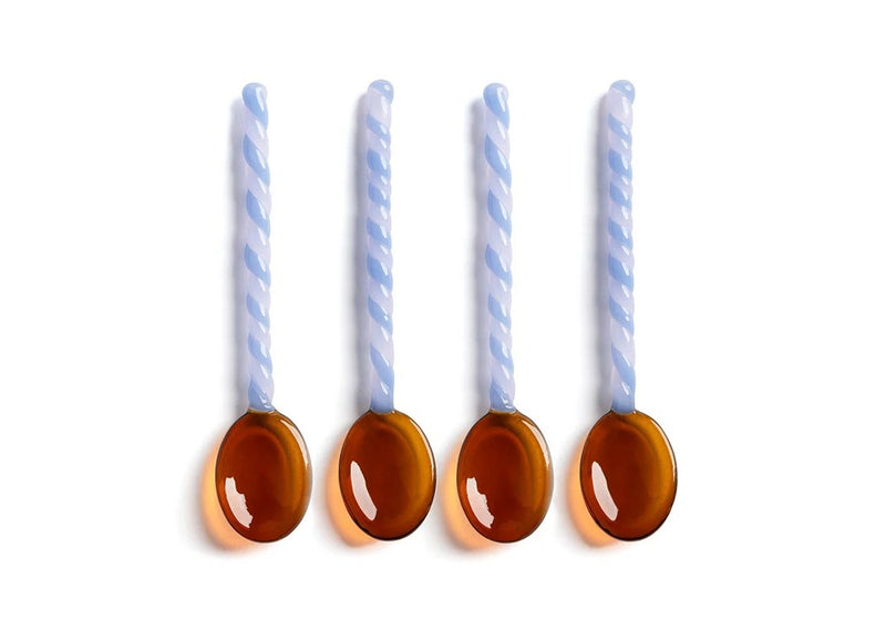 Spoon duet amber set of 4 by &k Levering