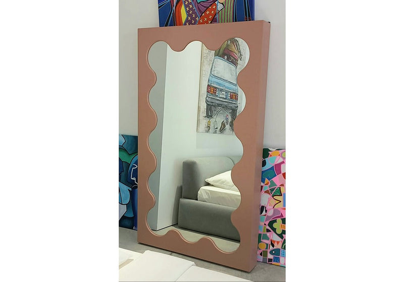 Cyclic Framed Mirror -  Peach