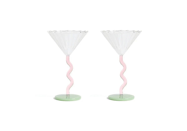 Coupe curve pink set of 2 by &k Levering