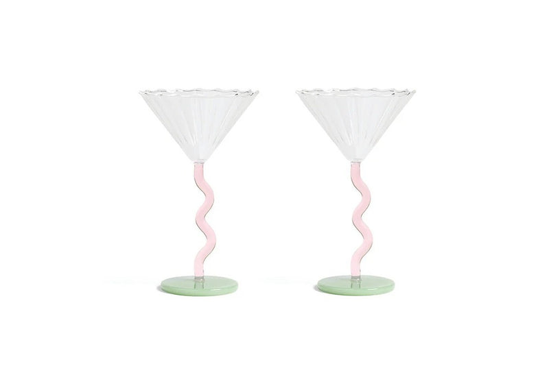 Coupe curve pink set of 2 by &k Levering