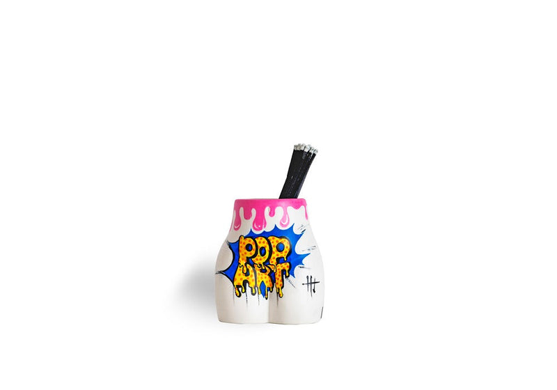 Sculpted White "Pop Art" Vase 